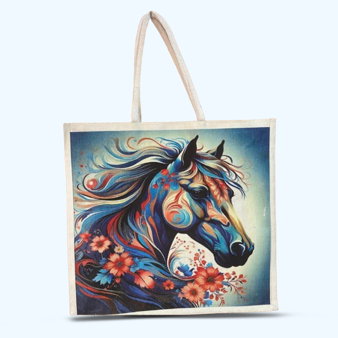 Eco-Friendly Canvas Tote Bag with Elephant Print – Customizable Reusable Gift Bag for Corporate Gifting & Sustainable Living